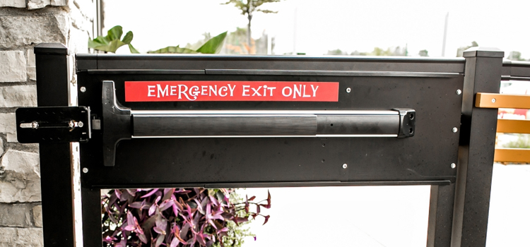 emergency push bar installation in Lake Magdalene