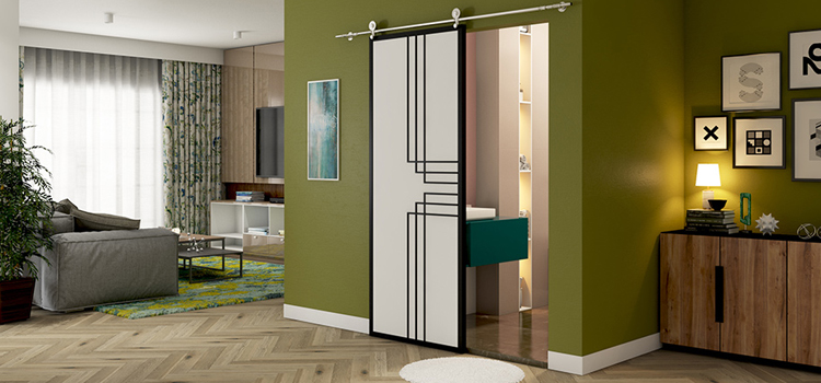 sliding bathroom door installation in Lake Magdalene
